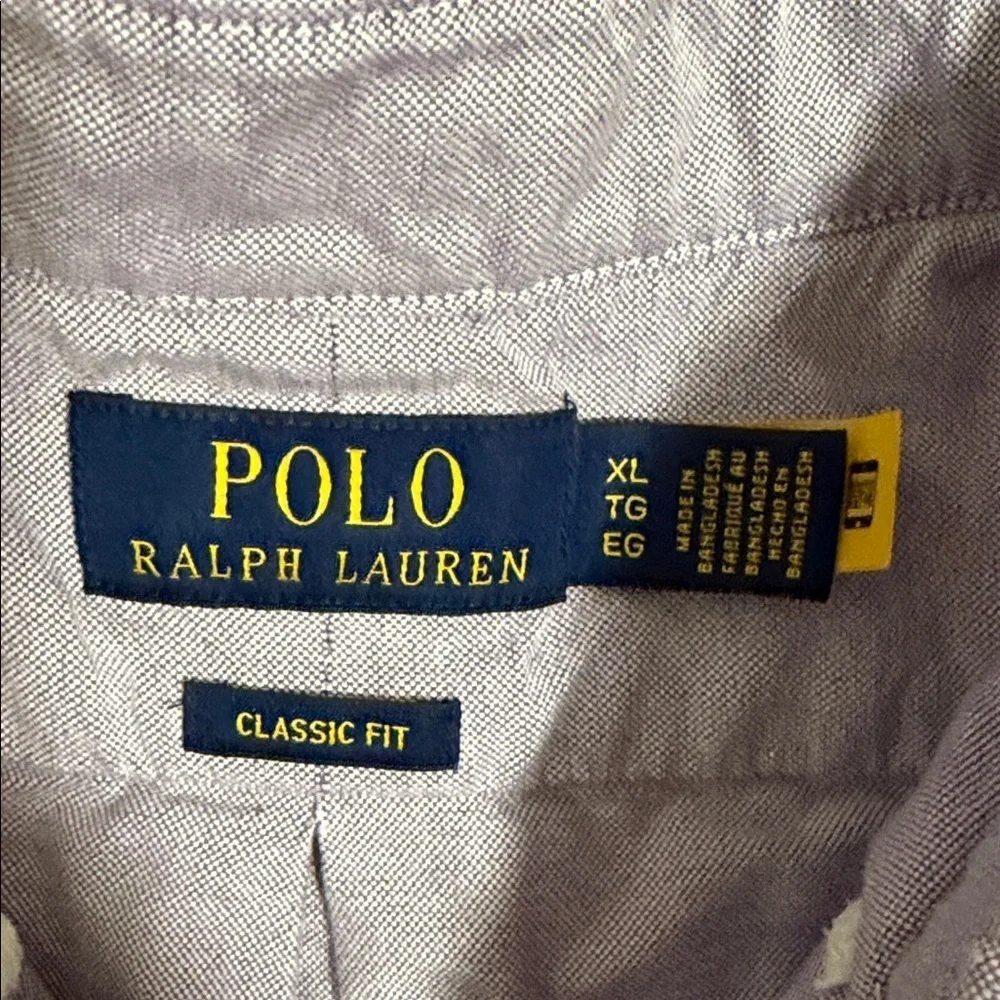 Polo Ralph Lauren Mens Classic Fit Oxford S/S Purple Button Down Shirt XL